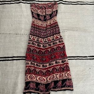 Boho strapless dress!